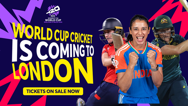 Watch teams compete at Lord's and The Oval during the ICC Women's T20 World Cup 2026. Image courtesy of ICC Women's T20 World Cup 2026. ICC Women's T20 World Cup 2026