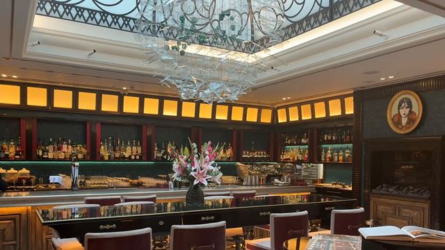 The stylish art deco interior of The 40 Elephants bar