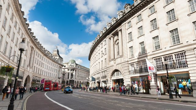 A daytime view of Regent Street.