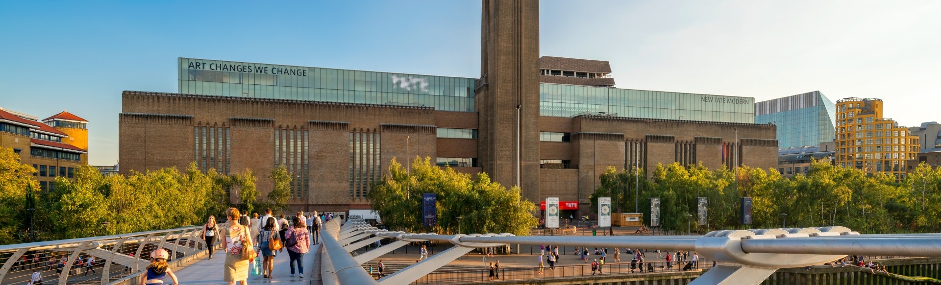 View of Tate Modern from the London Millennium Footbridge.