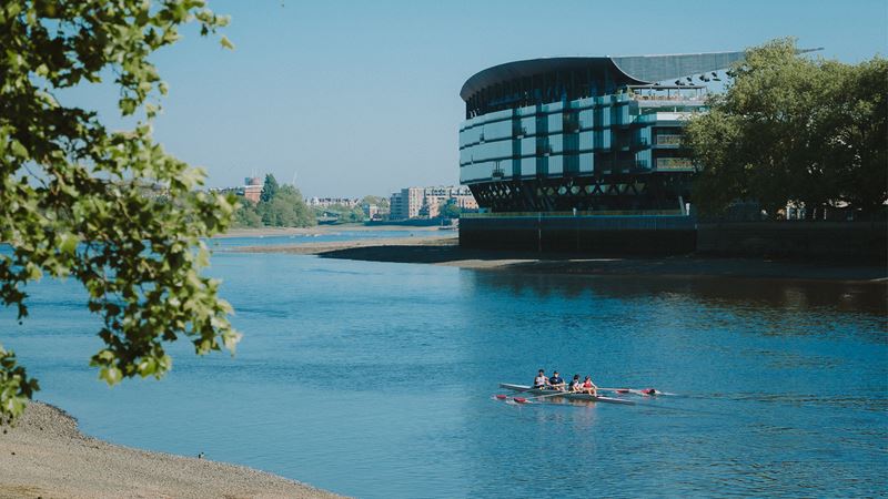 Fulham Pier pictured on a sunny day