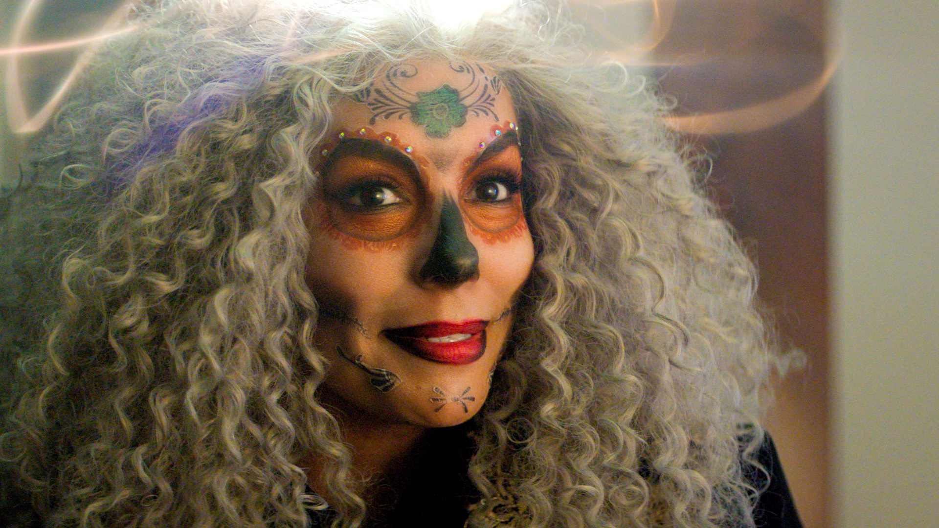A still of Eva Longoria as the ghost of Christmas past in Christmas Karma