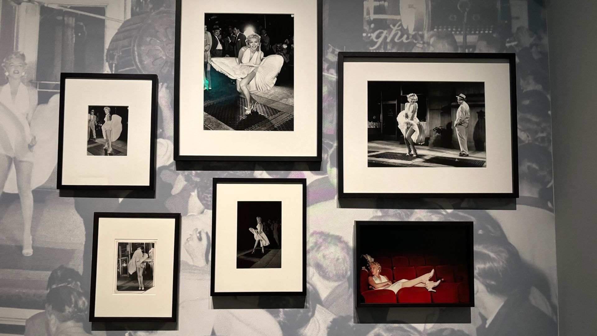 Photographs by Bruno Bernard, in the exhibition Marilyn Monroe: A Portrait at the National Portrait Gallery, London.