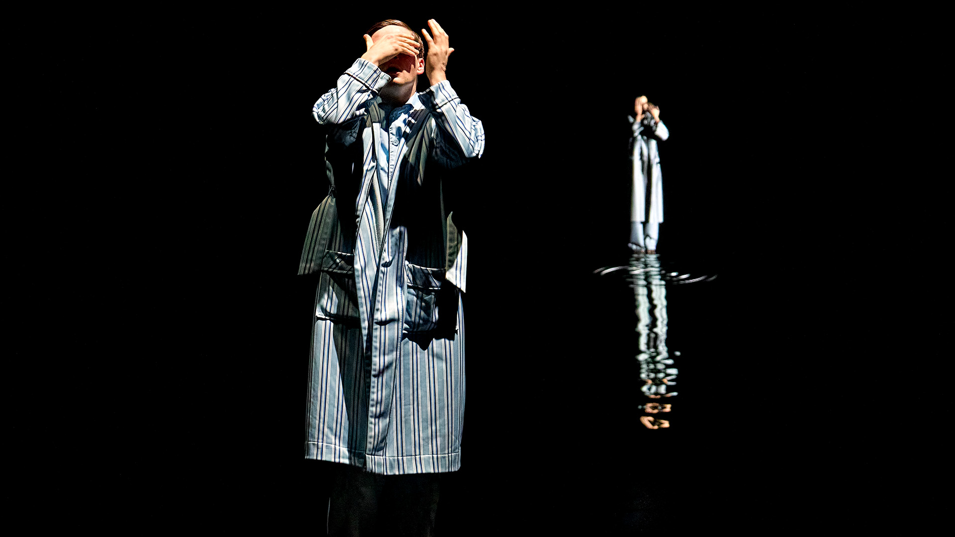 Enjoy the play Stranger Things: The First Shadow and find out how it began. Image courtesy of London Theatre Direct Henry is standing in a different realm between the here and now and the Upside down.