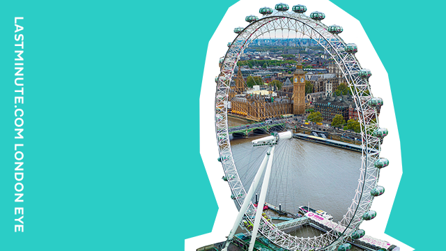 A graphic showing the London Eye, with the wording "Lastminute.com London Eye".