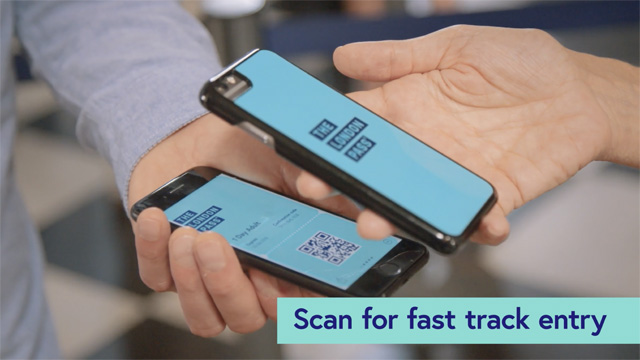 Mit dem mobilen London-Pass scannen Sie für einen schnellen Einlass