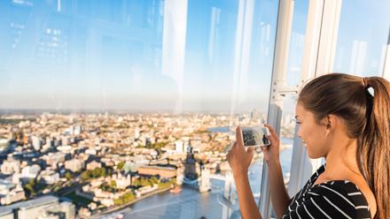 Take in panoramic views of the city at The View from The Shard. Image courtesy of Go City.