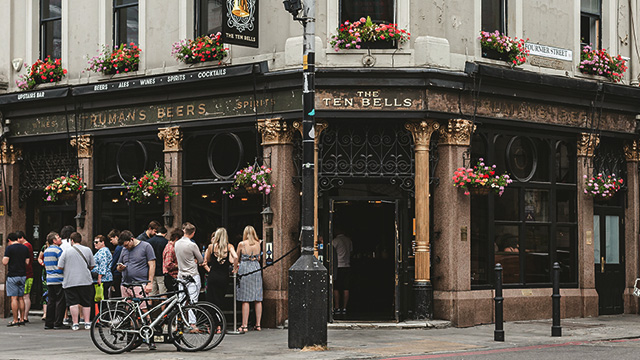 The Ten Bells. Image courtesy of Shutterstock.