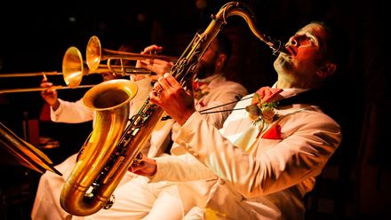 Watch brilliant live bands at the immersive 1930s New York jazz spectacular, 58th Street. Image courtesy of The Lost Estate. Watch brilliant live bands at the immersive 1930s New York jazz spectacular, 58th Street. Image courtesy of The Lost Estate.