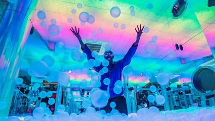 Play in Ballie Ballerson's glowing ball pit. Image courtesy of Ballie Ballerson.