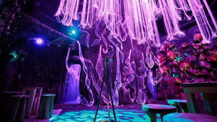 Explore immersive theatrical sets and interact with the actors in Avora: New World Cocktail Experience. Image courtesy of Golden Tours.