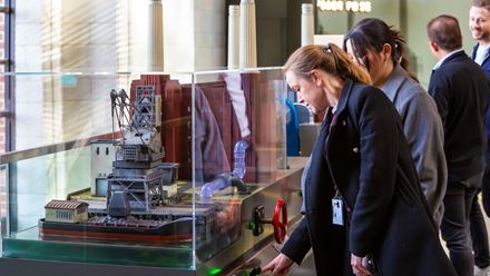 Get hands-on with a model of the working Battersea Power Station. © The Chimney Lift/Charlie Round Turner