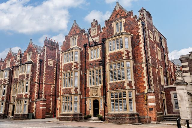 A view of the exterior of Eton College.