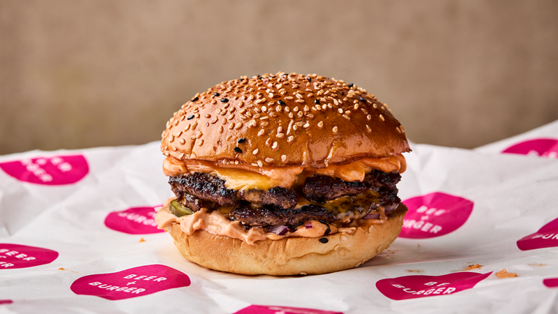 Try the double patty cheeseburger at Beer + Burger Store. Credit: Phoebe Pearson. Image courtesy of Beer + Burger Store. A double patty cheeseburger