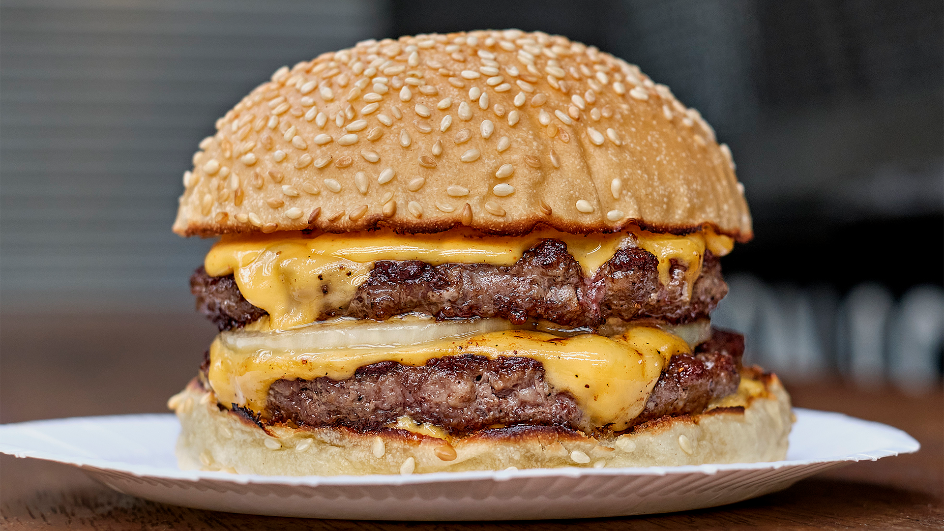 A double cheeseburger