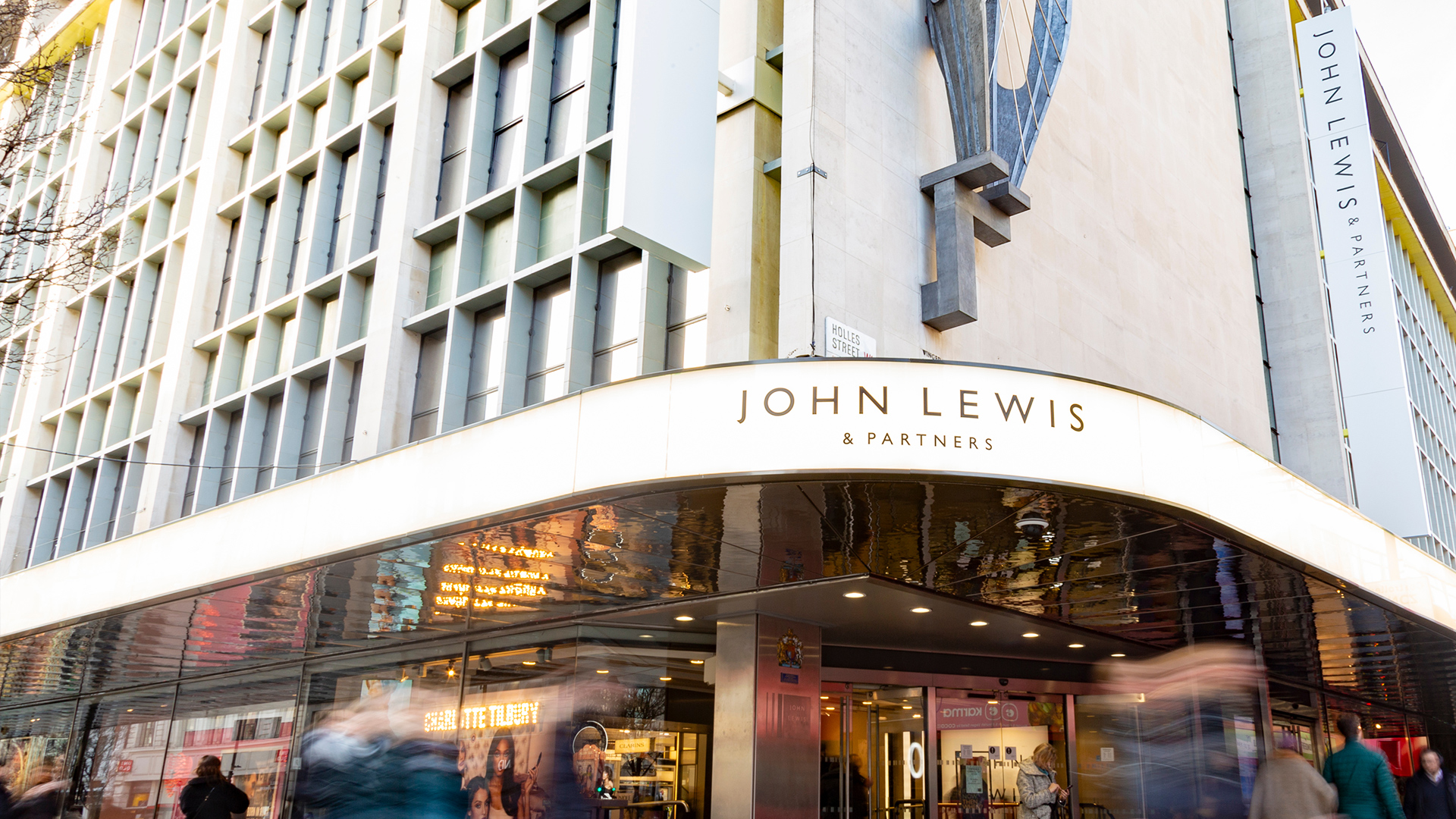 The exterior of John Lewis & Partners on Oxford Street