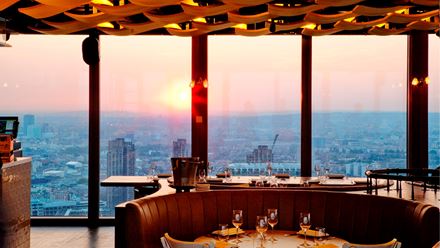Duck & Waffle restaurant. Credit: Steven Joyce. Image courtesy of Duck & Waffle.