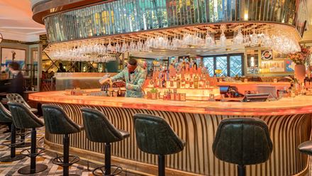 Enjoy delicious cocktails from the bar at The Ivy Soho Brasserie. Credit: The Ivy Collection. Image courtesy of The Ivy Collection.