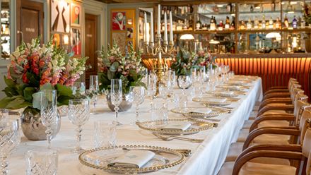 Experience group dining with top service at The Ivy Soho Brasserie. Credit: The Ivy Collection. Image courtesy of The Ivy Collection.