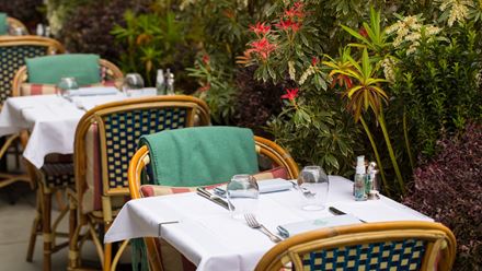 Enjoy a meal outside at The Ivy Soho Brasserie. Credit: The Ivy Collection. Image courtesy of The Ivy Collection.