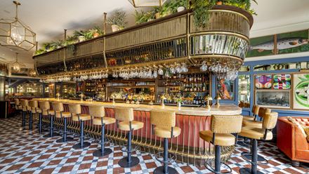 The Ivy Tower Bridge features stunning interiors by Martin Brudnizki Design Studio. Credit: The Ivy Collection. Image courtesy of The Ivy Collection.
