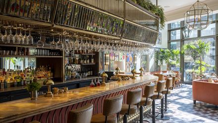 Dine in elegant surroundings bathed in natural light at The Ivy Tower Bridge. Credit: The Ivy Collection. Image courtesy of The Ivy Collection.