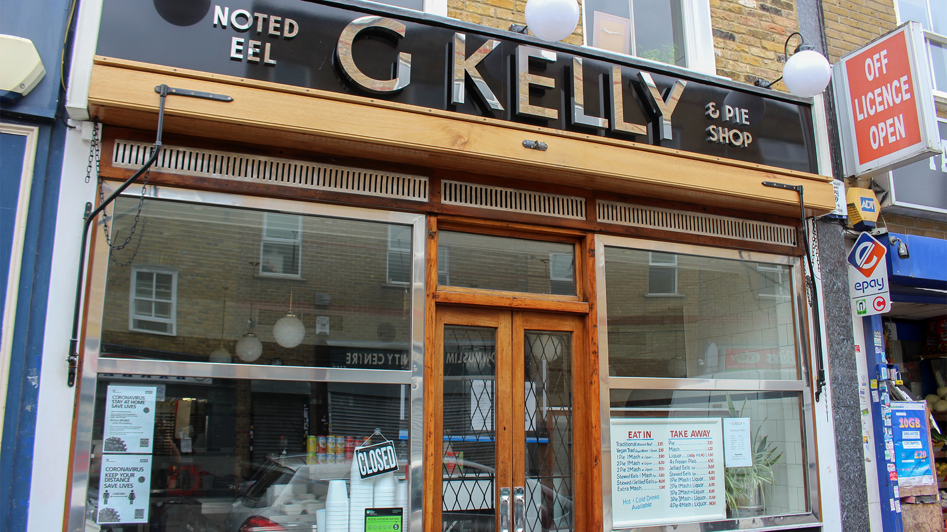 The exterior of G Kelly pie shop