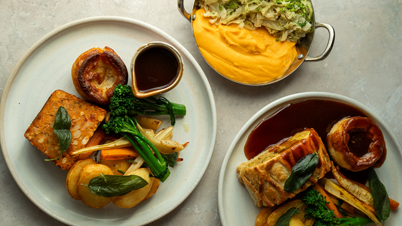 Mildreds vegan roast. Image courtesy of Mildreds. Mildreds vegan Sunday lunch