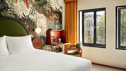 Hyde London City delivers bohemian chic within walking distance of the City of London’s historic sights. Credit: Hyde London City. Image courtesy of Hyde London City.