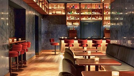 Settle into Black Lacquer, the hotel’s Japanese-inspired vinyl bar, for late-night drinks and small plates. Credit: Hyde London City. Image courtesy of Hyde London City.