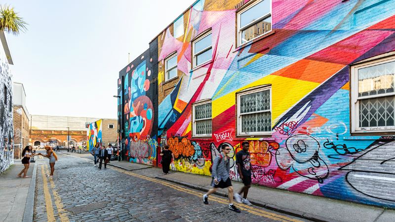 Colourful Shoreditch street