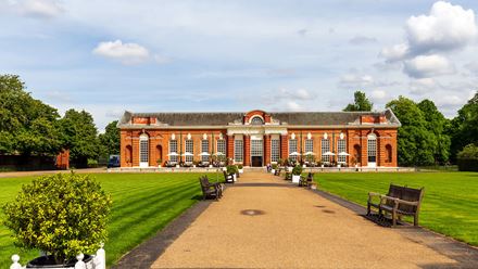 Enjoy an afternoon tea fit for royalty at the Orangery, a historic venue in the heart of Kensington Gardens. Image courtesy of Shutterstock.