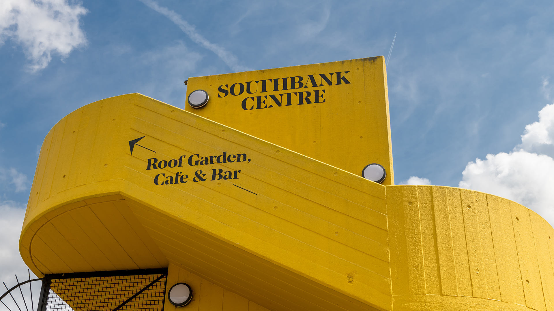 The iconic yellow stairs of the Southbank Centre. Credit: Yau Ming Law. Image courtesy of Shutterstock. Bright yellow stairs of the Southbank Centre