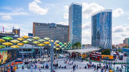 Discover one of the largest urban shopping centres in Europe with a trip to Westfield Stratford City. Credit: Shutterstock. Image courtesy of Shutterstock.