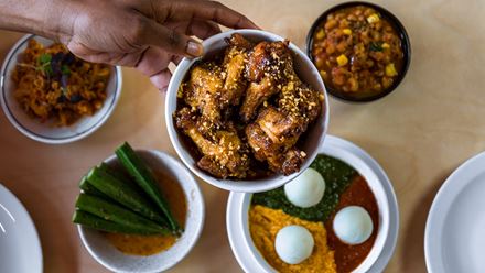 At the weekend, enjoy a brunch of three sharing plates and three drinks. Credit: Naf Castanas. Image courtesy of Chuku's.