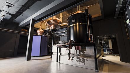 Brandies are distilled and blended on site in a traditional charentais pot still. Credit: Burnt Faith Brandy House. Image courtesy of Burnt Faith Brandy House.