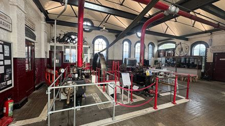 Formerly a pumping station for Walthamstow’s sewage network, this museum is now home to a collection of engines and pumps. Credit: Walthamstow Pumphouse Museum. Image courtesy of Walthamstow Pumphouse Museum.