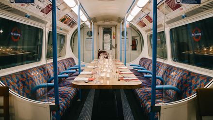 Head to Walthamstow Pumphouse Museum for an unusual supperclub experience inside an old London Tube carriage. Credit: Alejandro Olaya Torres. Image courtesy of Supperclub.Tube.