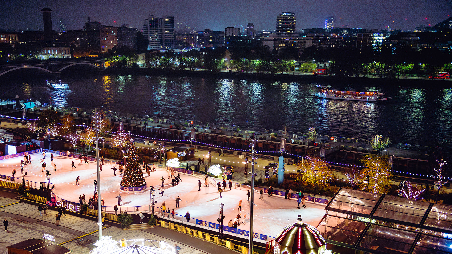 Riverside ice rink Glide at Battersea Power Station