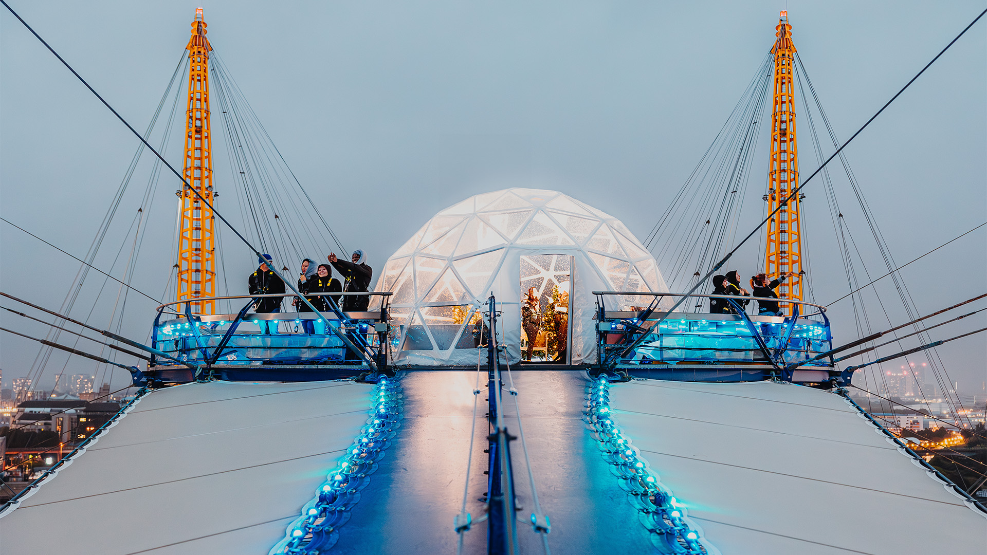 The UK's highest snow globe crowns The O2 arena 