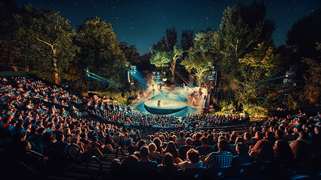 Choose within a selection of plays to watch under the stars at the Regents Park Open Air Theatre. Image courtesy of David Jensen/ Feast Creative Web.