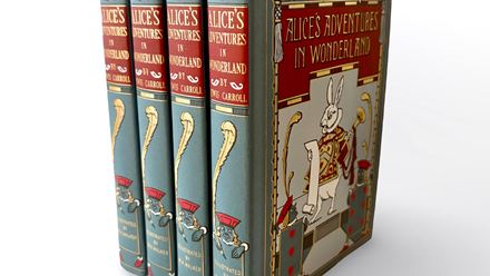 Unique shop edition of Alice in Wonderland. Image courtesy of Alice Through The Looking Glass.