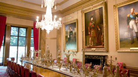 Silver on display at Apsley House. Image courtesy of English Heritage.