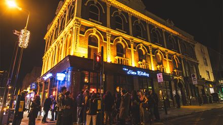 The outside of Blues Kitchen Camden. Credit: Larry J Photography. Image courtesy of Blues Kitchen.