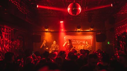 A band performing at Blues Kitchen Camden. Credit: Larry J Photography. Image courtesy of Blues Kitchen.