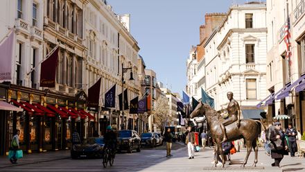Horse and rider statue. Credit: New West End Company. Image courtesy of Fabric PR.