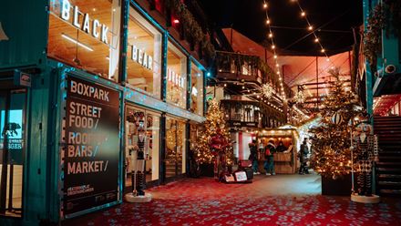 Step inside Boxpark Camden to explore a wealth of street food traders. Credit: Eljay Briss. Image courtesy of Boxpark Camden.