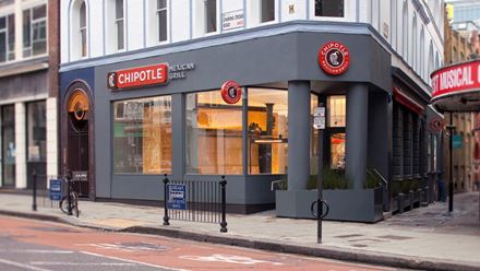 Chipotle Mexican Grill Charing Cross. Image courtesy of Chipotle Mexican Grill.