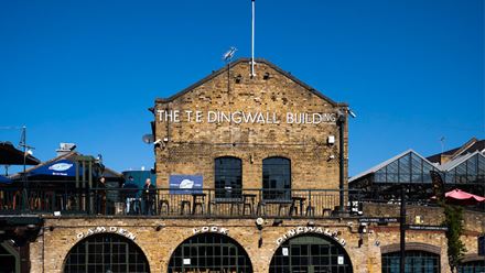 The outside of Dingwalls at dusk. Image courtesy of Dingwalls.