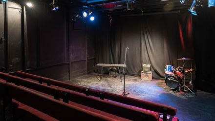 The stage at Etcetera Theatre. Image courtesy of Etcetera Theatre.